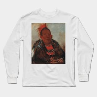 Wah-ro-nee-sah, The Surrounder, Chief of the Tribe by George Catlin Long Sleeve T-Shirt